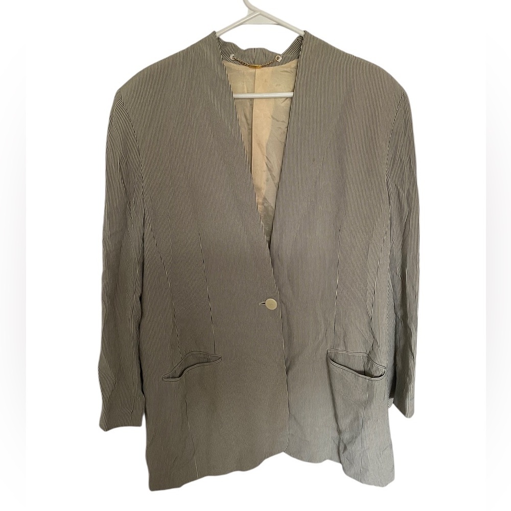 Vintage Givenchy Pinstripe Blazer 16